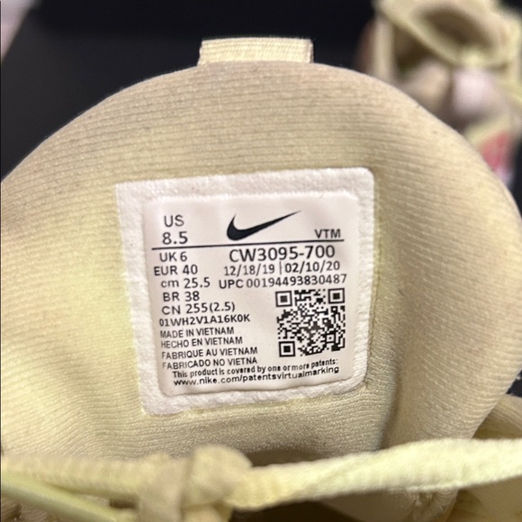 Nike Women's Yellow and Pink Sneakers - Picture 4 of 4